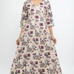 TWIN BLATT WOMEN TRENDING UMBRELLA KURTHI SCALLOP SCALED DESIGN