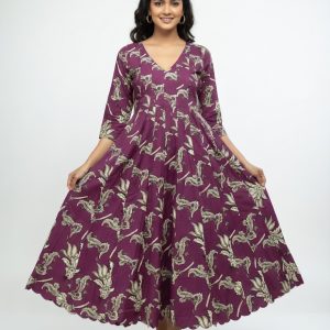 TWIN BLATT WOMEN TRENDING UMBRELLA KURTHI SCALLOP SCALED DESIGN