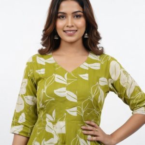 TUWIN BLATT WOMEN TRENDING UMBRELLA KURTHI SCALLOP SCALED DESIGN
